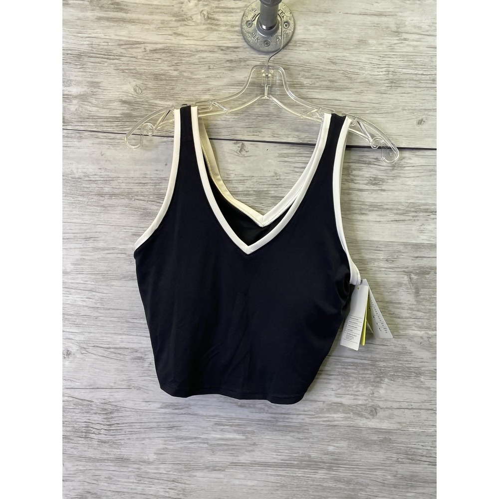 All In Motion Womens Everyday Soft Light Support Sports Bra Black White L NWT